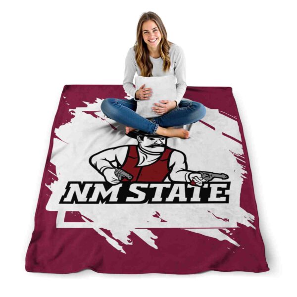 new mexico state aggies splatter effect crimson blanket high quality