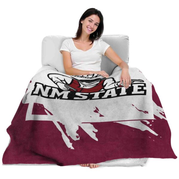 new mexico state aggies splatter effect crimson blanket latest model