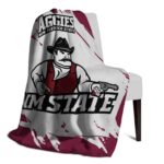 new mexico state aggies splatter effect crimson blanket top rated