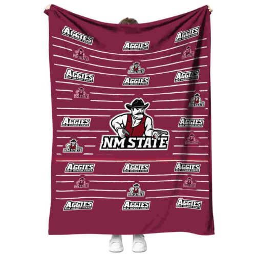 new mexico state aggies striped pattern crimson blanket best selling