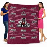 new mexico state aggies striped pattern crimson blanket best selling