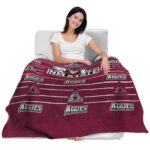 new mexico state aggies striped pattern crimson blanket best selling