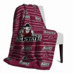 new mexico state aggies striped pattern crimson blanket best selling