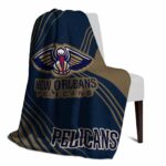 new orleans pelicans diagonal stripes navy blanket best selling