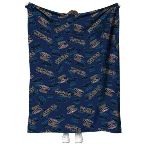new orleans pelicans diehard fans navy blanket best selling