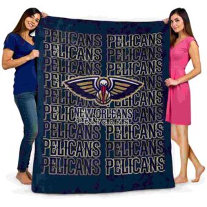 new orleans pelicans fan pride navy blanket fashion forward