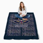 new orleans pelicans fan pride navy blanket high quality