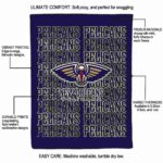 new orleans pelicans fan pride navy blanket new arrival