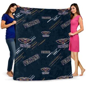 new orleans pelicans fan spirit navy blanket fashion forward