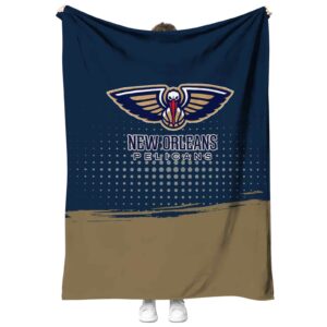 new orleans pelicans gradient dots navy blanket best selling