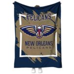 new orleans pelicans splatter effect navy blanket best selling
