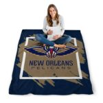 new orleans pelicans splatter effect navy blanket best selling
