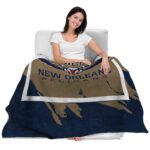 new orleans pelicans splatter effect navy blanket best selling