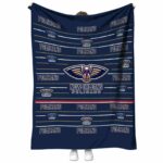 new orleans pelicans striped pattern navy blanket best selling