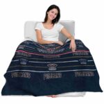 new orleans pelicans striped pattern navy blanket best selling