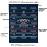 new orleans pelicans striped pattern navy blanket best selling