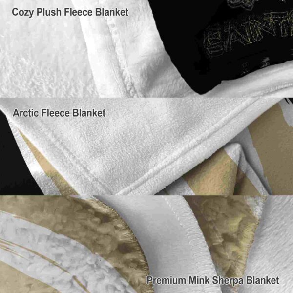 new orleans saints brushstrokes gold white blanket premium grade
