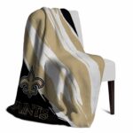 new orleans saints brushstrokes gold white blanket top rated