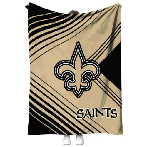 new orleans saints diagonal stripes gold blanket best selling