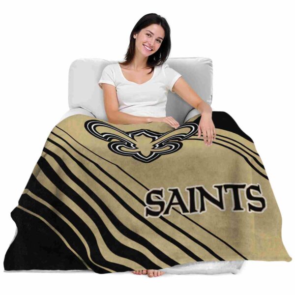 new orleans saints diagonal stripes gold blanket latest model