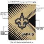 new orleans saints diagonal stripes gold blanket new arrival