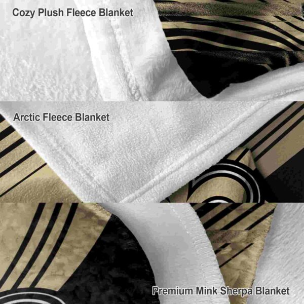 new orleans saints diagonal stripes gold blanket premium grade
