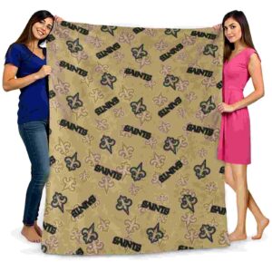 new orleans saints diehard fans gold blanket fashion forward