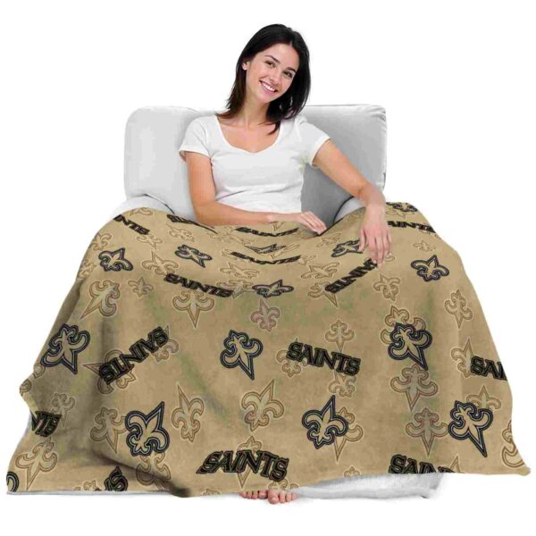 new orleans saints diehard fans gold blanket latest model