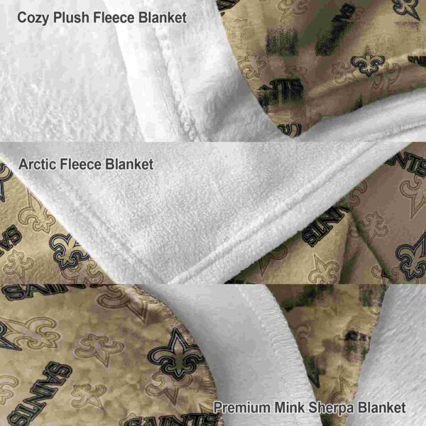 new orleans saints diehard fans gold blanket premium grade