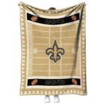 new orleans saints football field gold blanket best selling