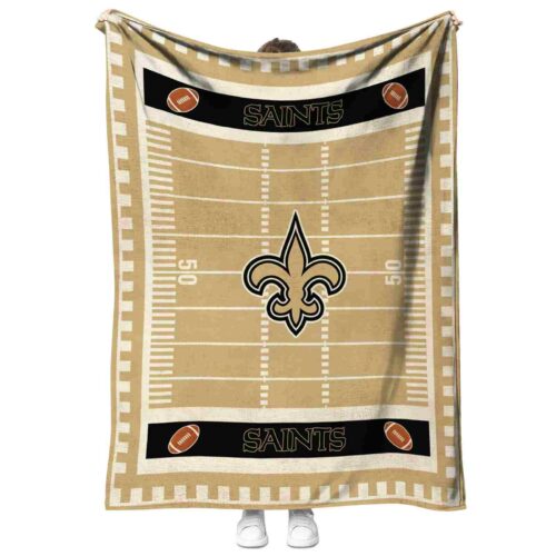 new orleans saints football field gold blanket best selling