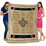 new orleans saints football field gold blanket best selling