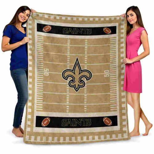 new orleans saints football field gold blanket fashion forward