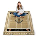 new orleans saints football field gold blanket best selling