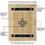 new orleans saints football field gold blanket best selling