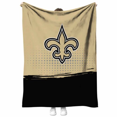new orleans saints gradient dots gold blanket best selling