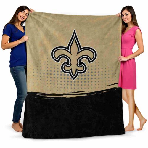 new orleans saints gradient dots gold blanket fashion forward