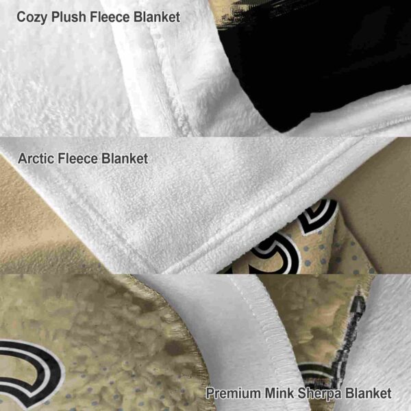new orleans saints gradient dots gold blanket premium grade