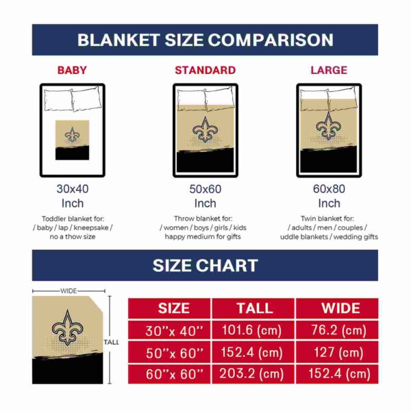 new orleans saints gradient dots gold blanket trendy