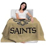 new orleans saints grunge texture gold blanket best selling