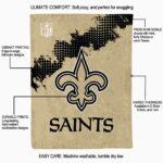 new orleans saints grunge texture gold blanket best selling