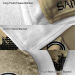 new orleans saints grunge texture gold blanket best selling