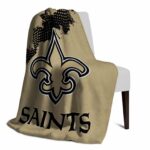 new orleans saints grunge texture gold blanket best selling