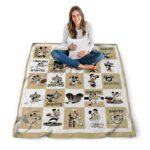 new orleans saints mickey minnie gold white blanket best selling