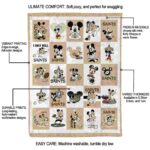 new orleans saints mickey minnie gold white blanket best selling