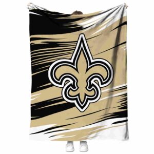 new orleans saints paint streaks gold white blanket best selling