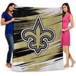 new orleans saints paint streaks gold white blanket best selling