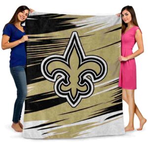 new orleans saints paint streaks gold white blanket fashion forward