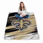 new orleans saints paint streaks gold white blanket best selling