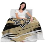 new orleans saints paint streaks gold white blanket best selling